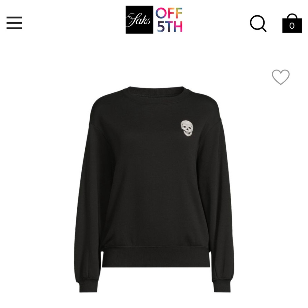 Chaser Embroidered Skull Sweatshirt M